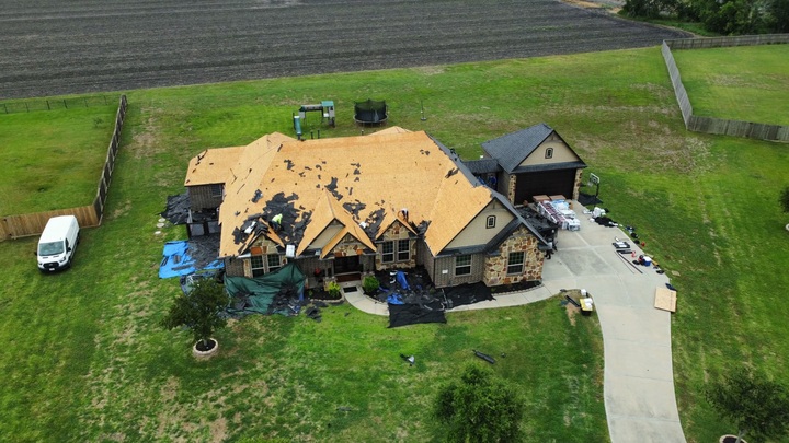 Home roof in the Houston Metro Area, TX.