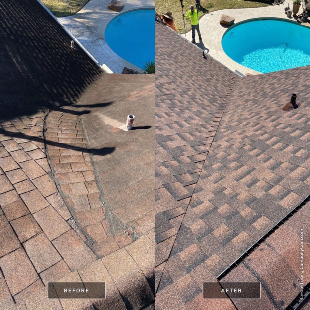 Before and After Coons Roofing